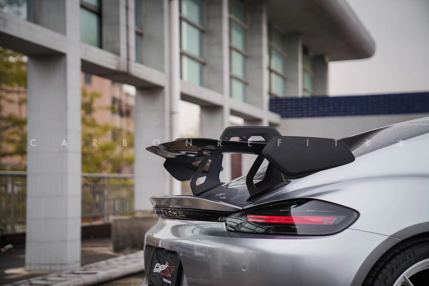 Porsche GT4RS Style Carbon Fiber Rear Spoiler