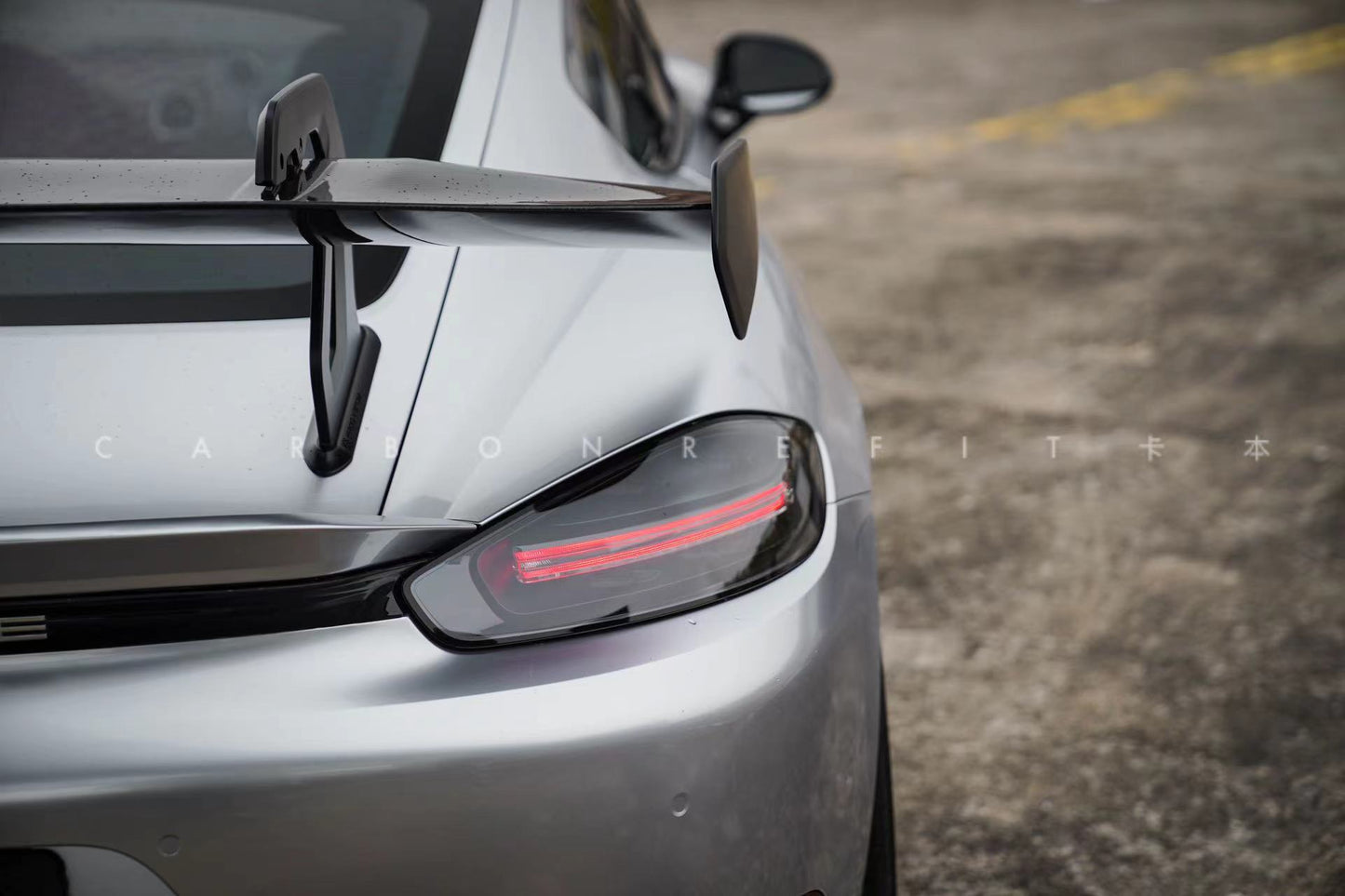 Porsche GT4RS Style Carbon Fiber Rear Spoiler