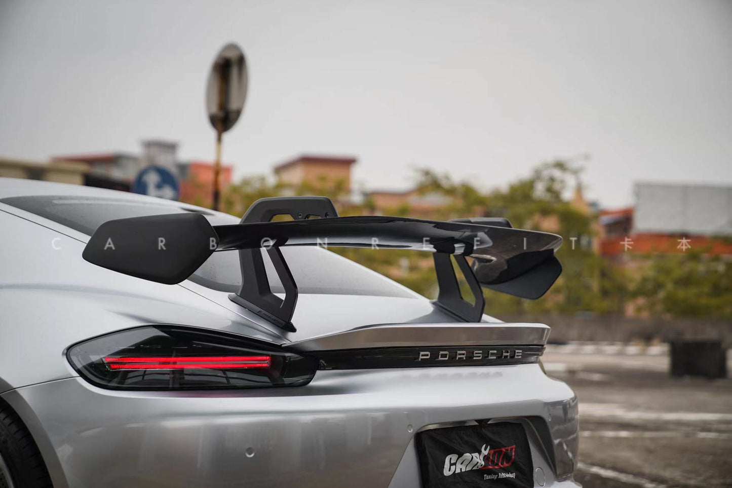 Porsche GT4RS Style Carbon Fiber Rear Spoiler