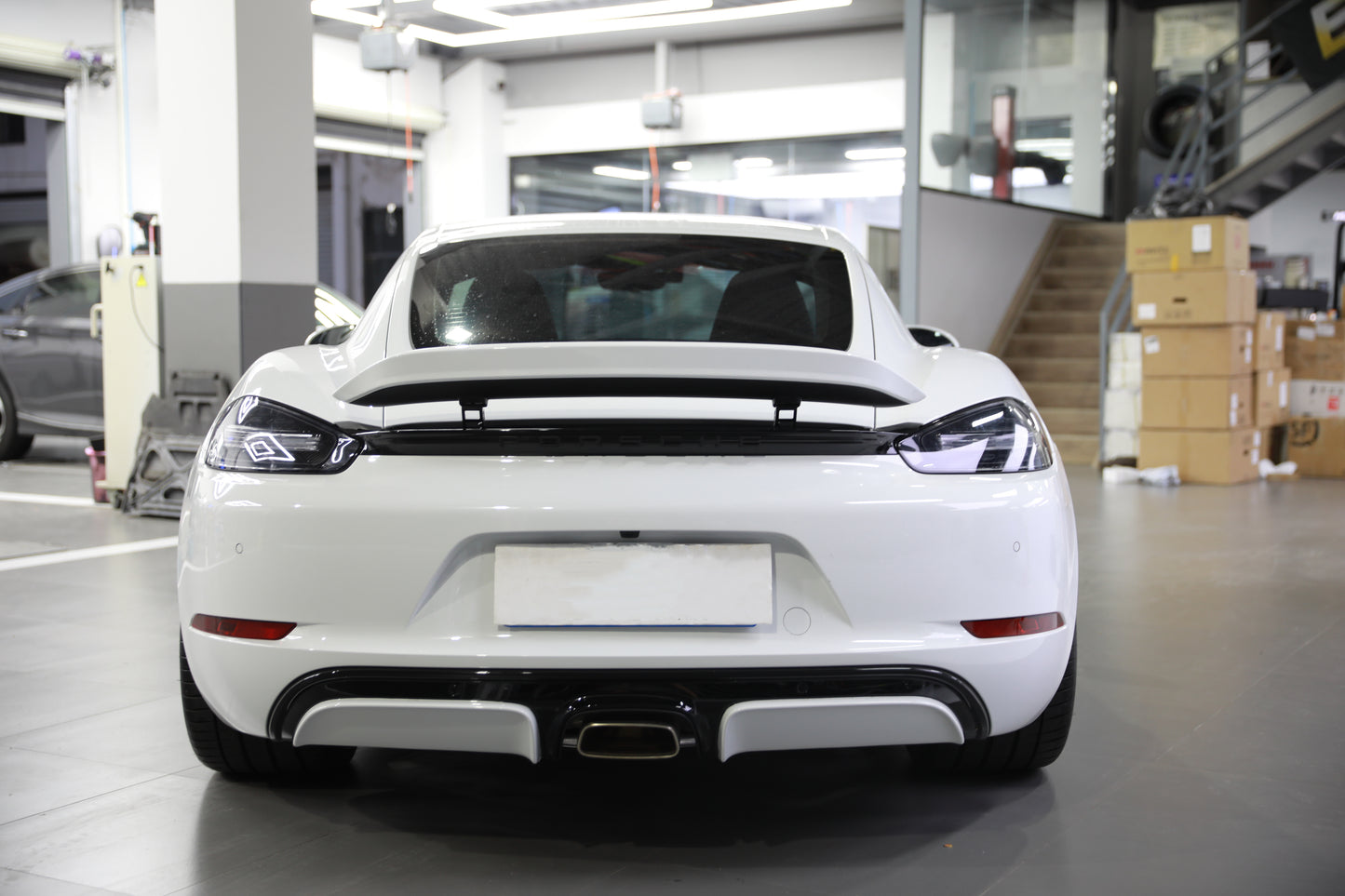 Porsche 718 Cayman GT4 Style Carbon Fiber Duck Wing
