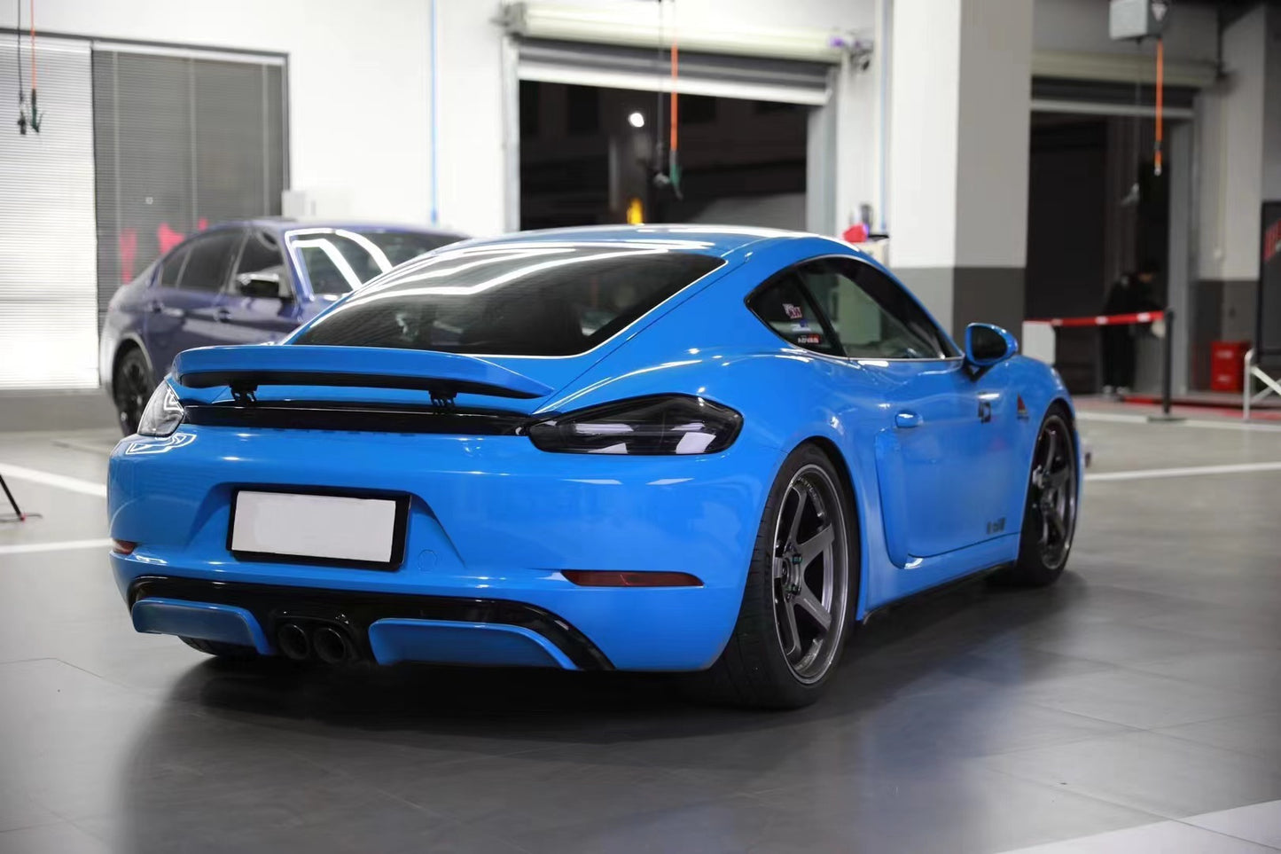 Porsche 718 Cayman GT4 Style Carbon Fiber Duck Wing