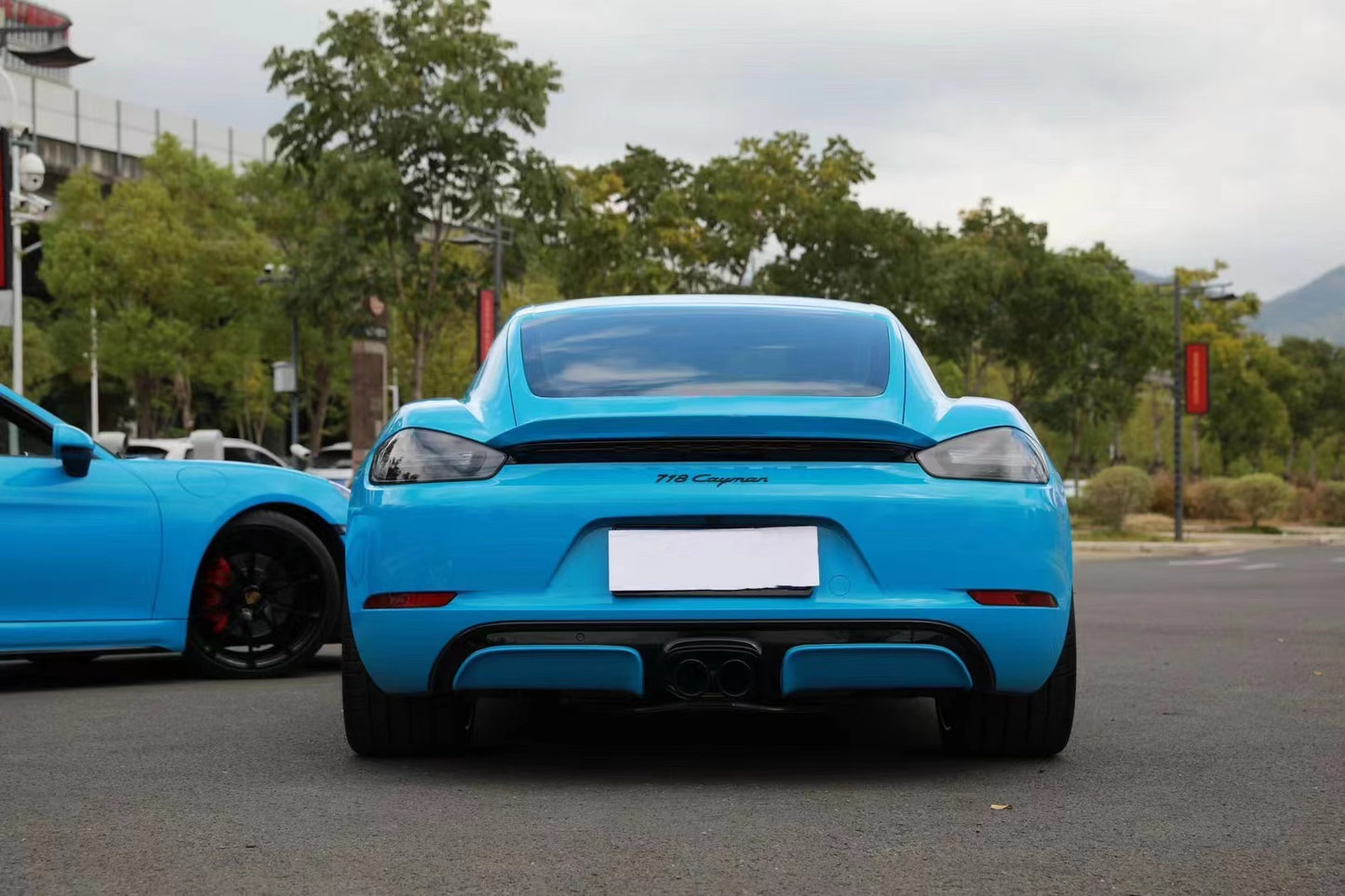 Porsche 718 Cayman GT4 Style Carbon Fiber Duck Wing