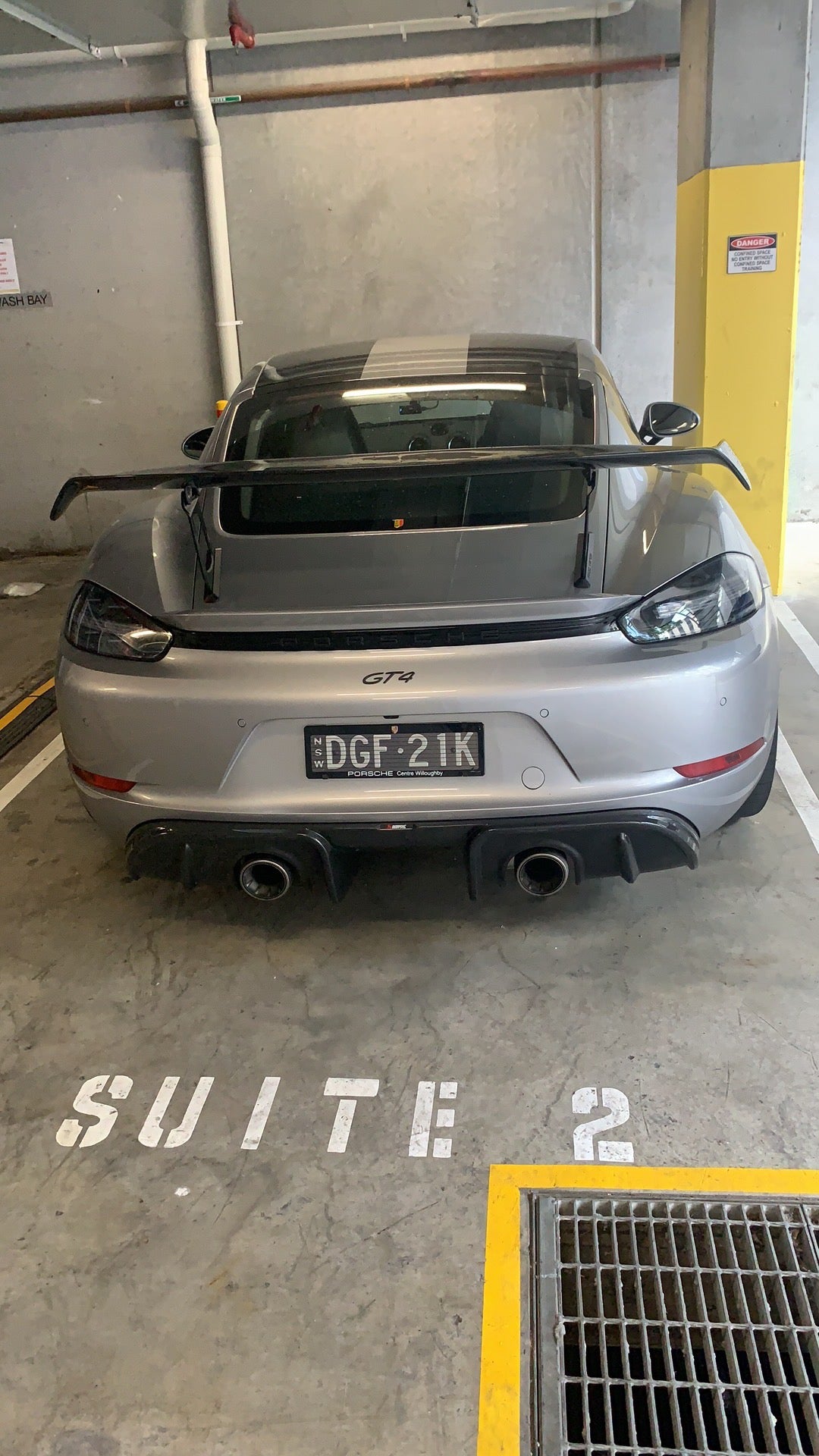 Porsche 981 & 718 Cayman GT4 Wing Risers